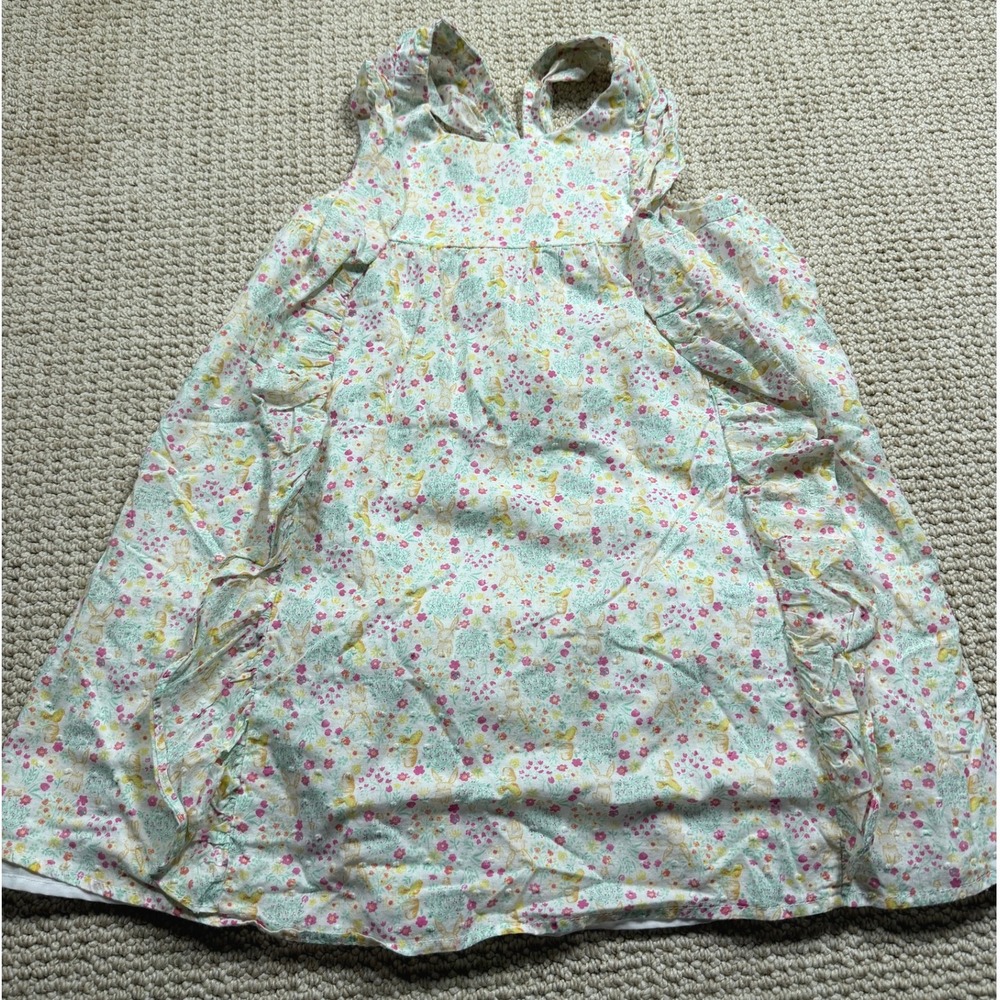 Shabby Chic Dress Girls Size 6 Spring Sundress Bunny‎ Rabbit Floral Whimsical